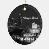 Chicago Grant Park Grayscale Ornement Souvenir (Gauche)