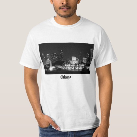 Chicago Grant Park Grayscale T-shirt (Voorkant)