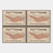 Chicago Great Fire Map, 1871 Inpakpapier Vel (Voorkant 2)