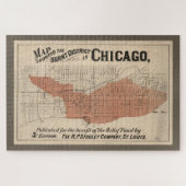  Chicago Great Fire Map, 1871 Legpuzzel (Horizontaal)