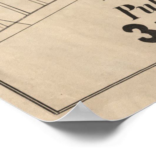  Chicago Great Fire Map, 1871 Poster (Hoek)