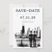 Chicago Grooms Save The Date (Voorkant)
