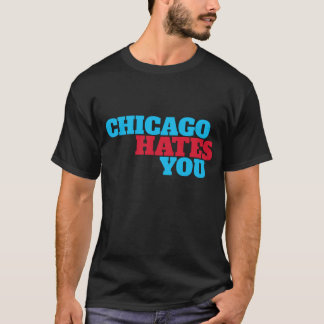 Chicago haat u - in vlag kleuren t-shirt