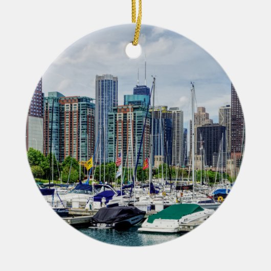 Chicago Harbour Keramisch Ornament (Voorkant)
