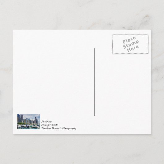 Chicago Harbour Penser À Vous Carte Postale (Dos)