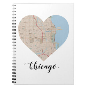 Chicago hartkaart notitieboek