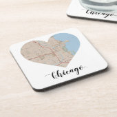 Chicago hartkaart onderzetter (Linkerzijde)