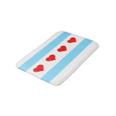Chicago Heart Flag Bath Mat (Gekanteld)