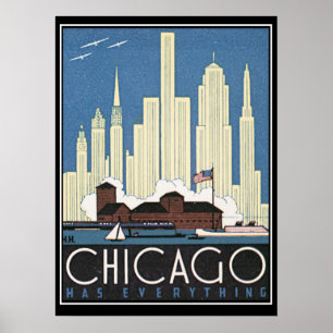 Chicago heeft alles Vintage Print