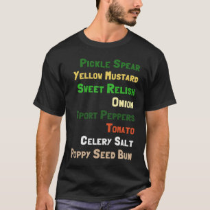 Chicago Hot Dog-ingrediënten T-shirt