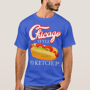 Chicago Hot Dog Zomer Stijl 4th van juli Geen Gift T-shirt