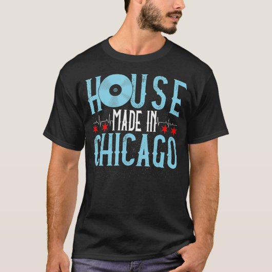 Chicago House Music - EDM DJ Retro Disco T-shirt (Voorkant)