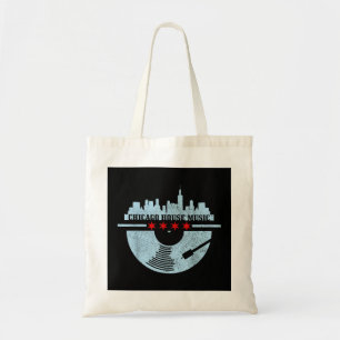 Chicago House Music Vinyl Dj Raver Flag Sk Tote Bag