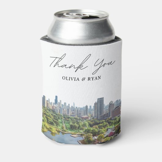 Chicago Huwelijksgunst Custom Blikjeskoeler (Blikje Achterkant)