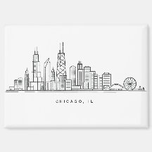 Chicago IL Cityscape Illustration