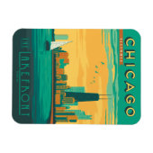 Chicago, IL - Geniet van de Lakefront Magneet (Horizontaal)