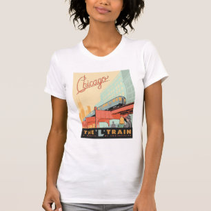 Chicago, IL-L-trein T-shirt