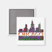 Chicago IL Magneet (Voorkant / Achterkant)