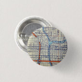 Chicago, IL Map Ronde Button 3,2 Cm (Voorkant /achterkant)