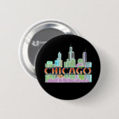 Chicago IL Ronde Button 5,7 Cm (Voorkant /achterkant)
