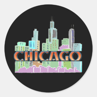 Chicago IL Ronde Sticker