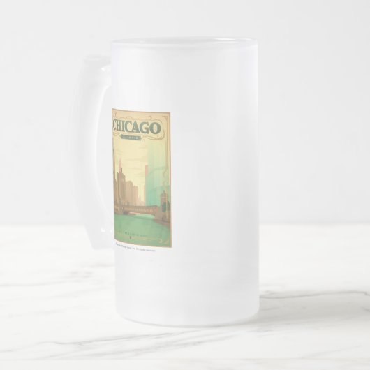 Chicago, IL - St. Patrick's Day Matglas Bierpul (Voorkant links)