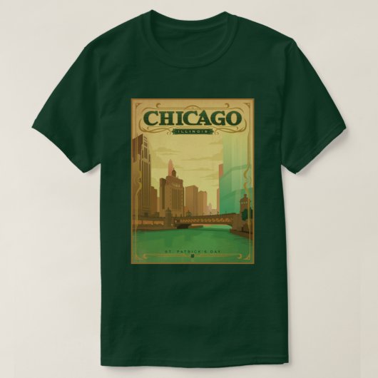 Chicago, IL - St. Patrick's Day T-shirt (Design voorkant)