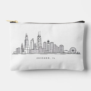 Chicago IL Stadsgezicht Illustratie Etui