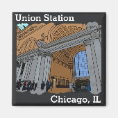 Chicago, IL-station magnet Magneet (Voorkant)