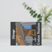 Chicago, IL-treinstation Briefkaart (Staand voorkant)