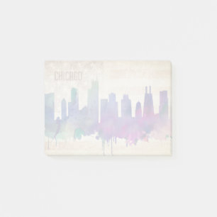 Chicago, IL   Waterverf City Skyline Post-it® Notes