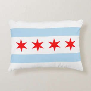 Chicago Illinois 4 sterren vintage reis Accent Kussen