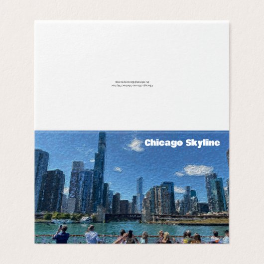 Chicago, Illinois Abstrait Skyline (Outside Unfolded)