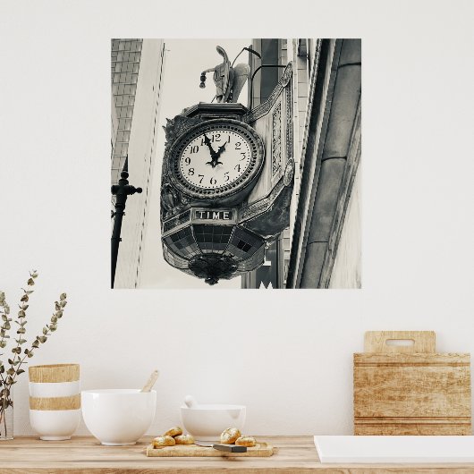 Chicago, Illinois Architect, Clock Poster (Keuken)