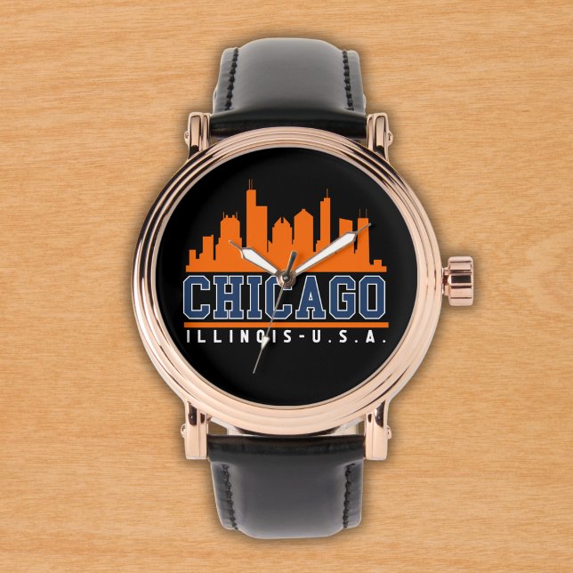 Chicago Illinois Beatiful Skyline Horloge (Creator heeft geüpload)