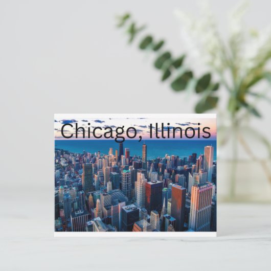 Chicago, Illinois Briefkaart (Staand voorkant)