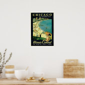 Chicago - Illinois Central Vintage Travel Poster (Keuken)