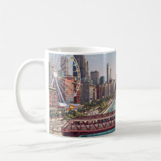 Chicago Illinois | Chicago River Skyline Souvenir Koffiemok
