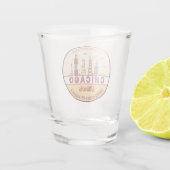 Chicago Illinois City Skyline Emblem Shot Glas (Achterkant)