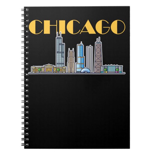 Chicago Illinois City Skyline Notitieboek (Voorkant)