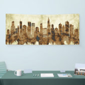Chicago Illinois Cityscape Spandoek (Beurs)