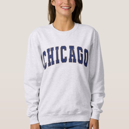 Chicago Illinois College Style Sweatshirt (Voorkant)