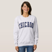 Chicago Illinois College Style Sweatshirt (Voorkant volledig)