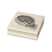 Chicago Illinois Deep Dish Pepperoni Pizza Pie Rubberstempel (Stempel)