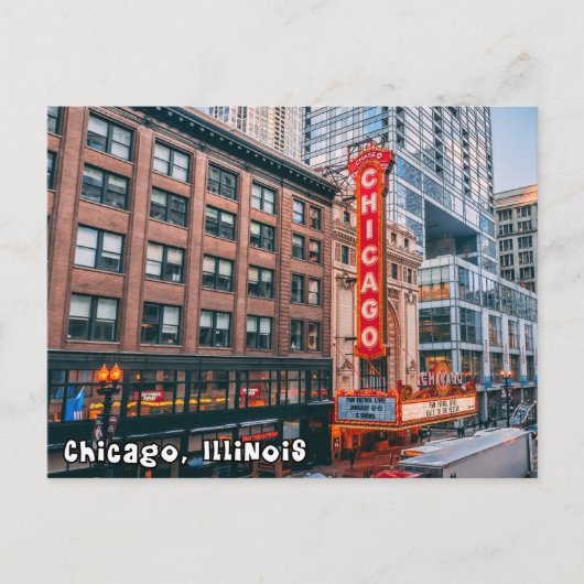 Chicago Illinois Downtown Briefkaart (Voorkant)