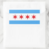 Chicago Illinois Flag Rechthoekige Sticker (Tas)
