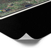 Chicago Illinois from Space Satellite Map Poster (Hoek)