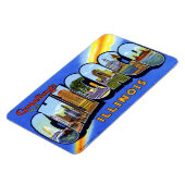 Chicago Illinois IL Grande Lettre Magnet de carte  (Côté Gauche)