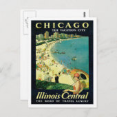 Chicago Illinois IL US Briefkaart (Voorkant / Achterkant)