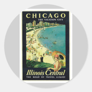 Chicago Illinois IL US  Ronde Sticker